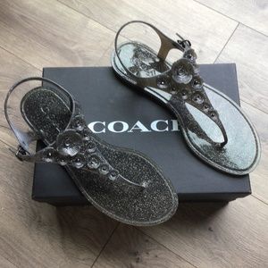 COACH jelly sandals